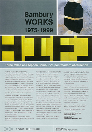 Bambury WORKS 1975 – 1999