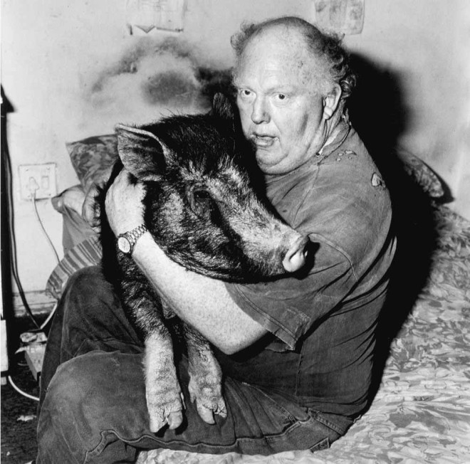 Brian with pet pig