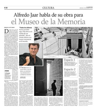 Alfredo Jaar habla de su obra para el Museo de la Memoria 