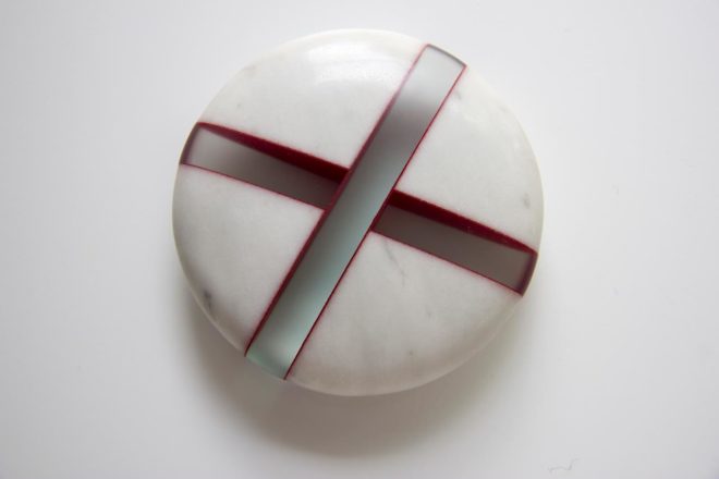Marble Operator and Red Glass Cross